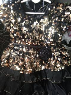 Golden black fairy frock 3 say 4 Year old