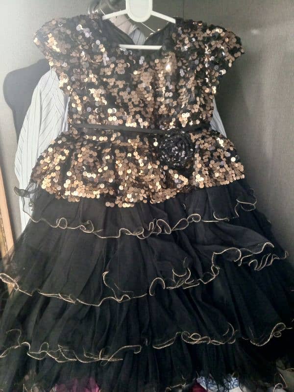 Golden black fairy frock 3 say 4 Year old 1