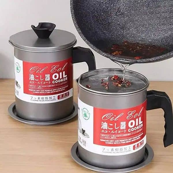 Oil Filter Pot, Oil Strainer Pot, Oil Container 1