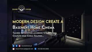 Modern Design Create a  Basement Home Cinema