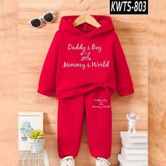 Kids Hoodie Style Winter Track-Suit. 
Fabric(Double Fleece).