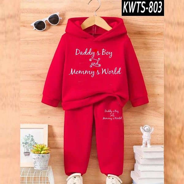 Kids Hoodie Style Winter Track-Suit. 
Fabric(Double Fleece). 0