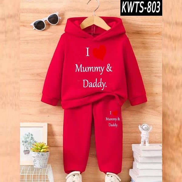 Kids Hoodie Style Winter Track-Suit. 
Fabric(Double Fleece). 5