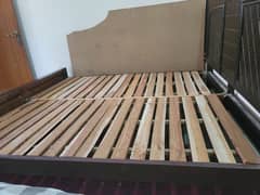 Wooden frame bed