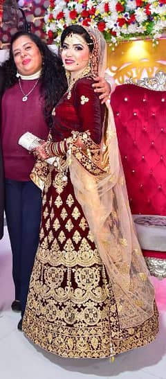 velvet bridal lehnga 0