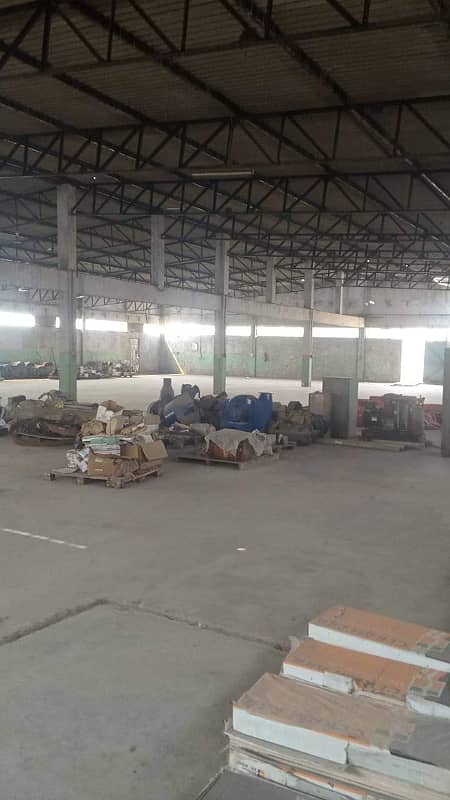 10000 square feet warehouse for rent in Quaid azam industrial estate main good location with KVA load 1