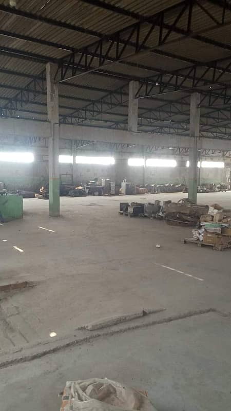 10000 square feet warehouse for rent in Quaid azam industrial estate main good location with KVA load 3