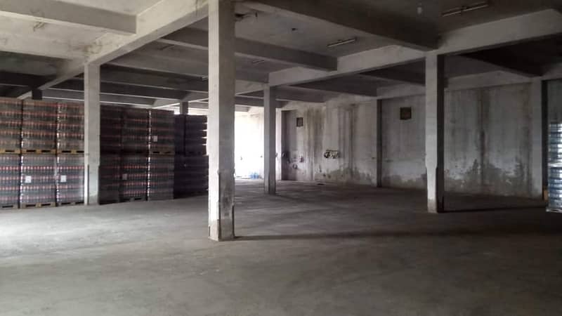 10000 square feet warehouse for rent in Quaid azam industrial estate main good location with KVA load 4