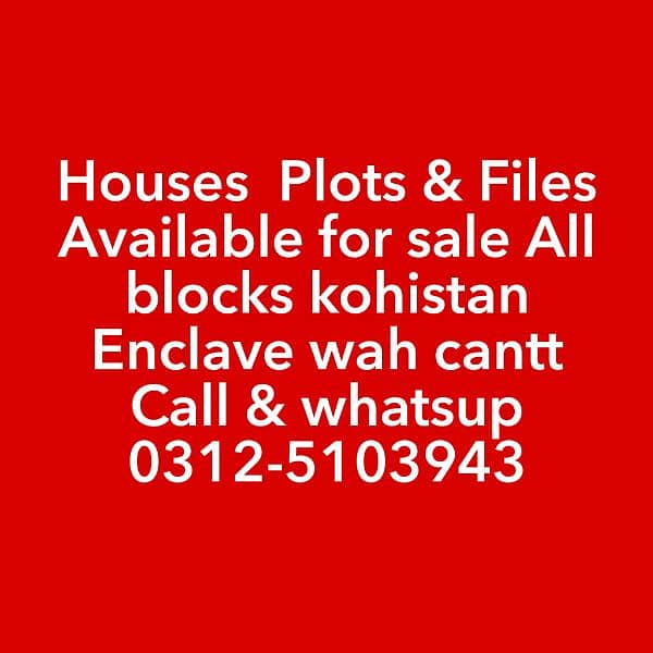 Houses for rent kohistan enclave wah cantt 1