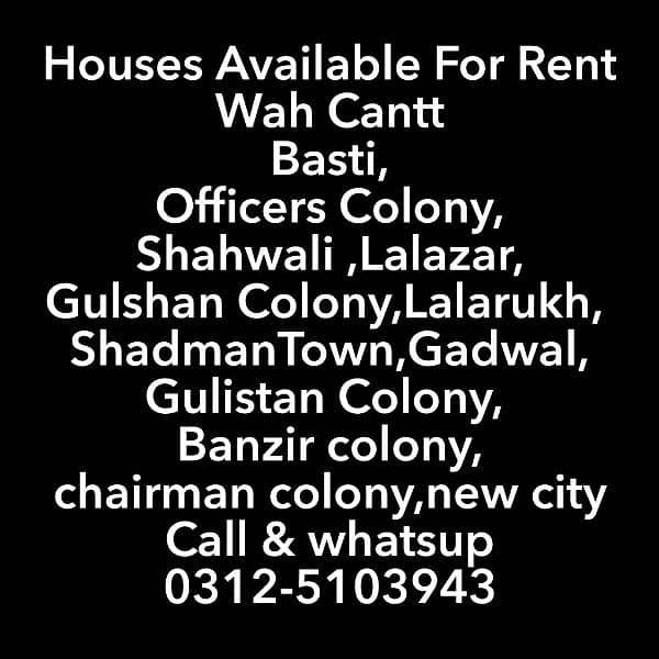 Houses for rent kohistan enclave wah cantt 2