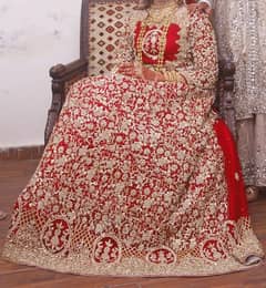 Bridal lehnga on net fabric with embroidery 0