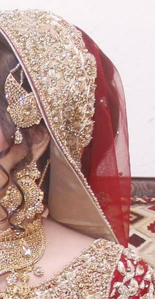 Bridal lehnga on net fabric with embroidery 1