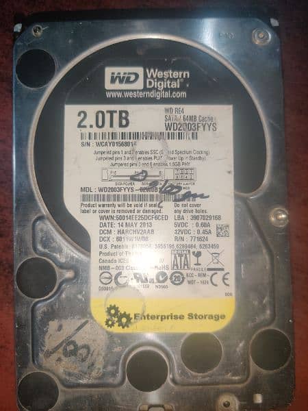 Internel hard drive 2tb for sale 03349544791 1