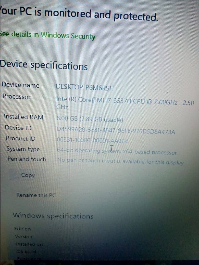 Laptop For Sale  core i7/3rd gen 3