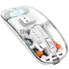 Mouse Wireless M233,Transparent Magnetic Mouse 2.4G Rechargeable