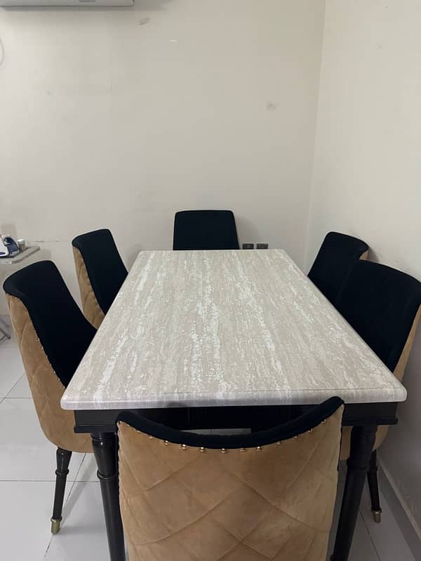 Dining Table with Six Chairs 2