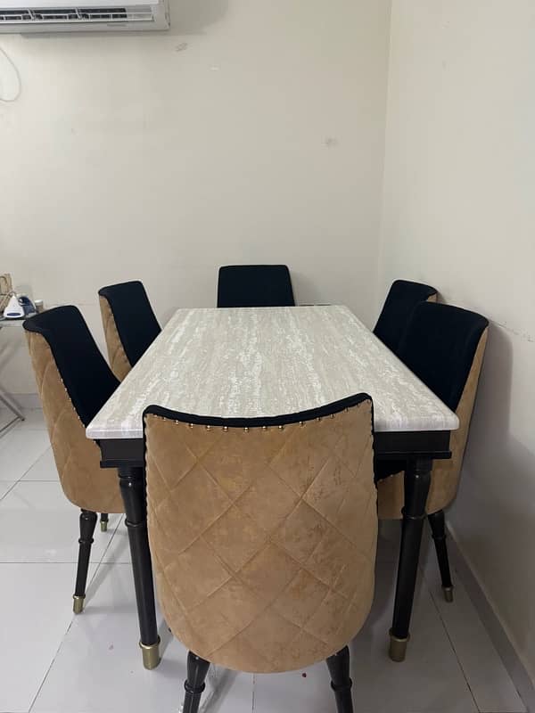 Dining Table with Six Chairs 3