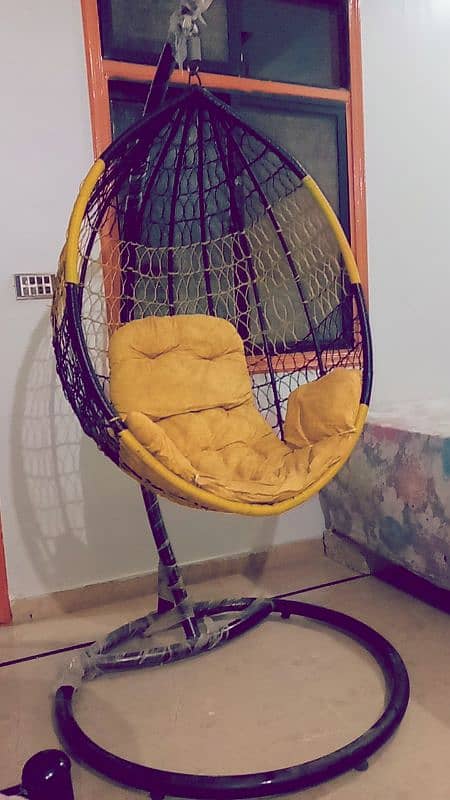 "Stylish Hanging Egg Swing Chair with Stand for Sale" 0