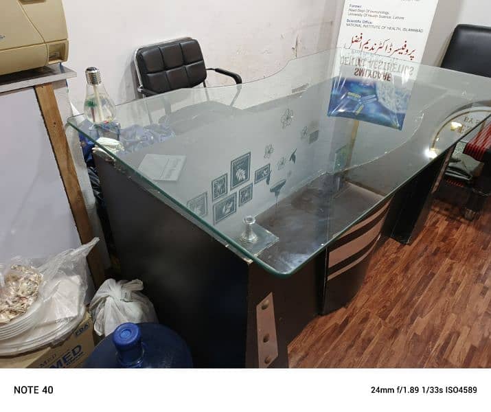 Executive Office Table with Glass top 1