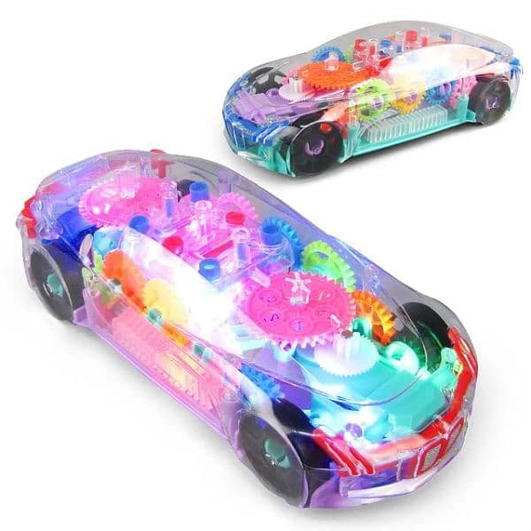 Lights Kids Transparent Car , Multicolor 1