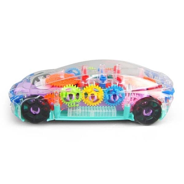 Lights Kids Transparent Car , Multicolor 2