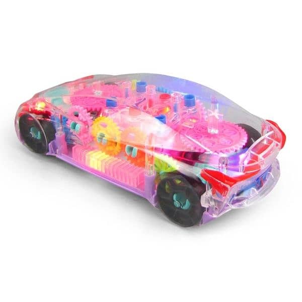 Lights Kids Transparent Car , Multicolor 3