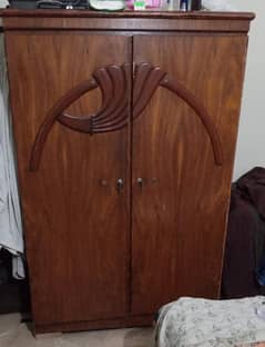 Two door wooden wardrobe Almari