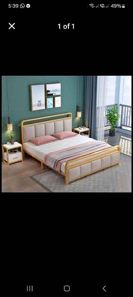 iron bedset | double bed | king bed | steel bed bedroom set 3