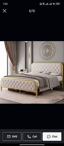 iron bedset | double bed | king bed | steel bed bedroom set 5