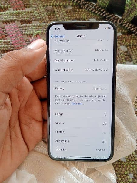 iPhone xs 256 GB 74 bettry health non pta back change 03411040234 call 2