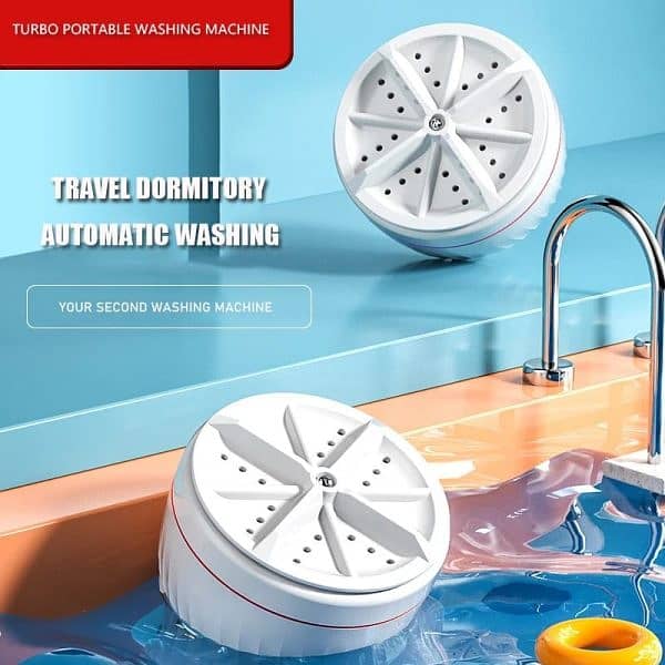 Mini Washing Machine Portable USB Ultrasonic Turbine Washer 1