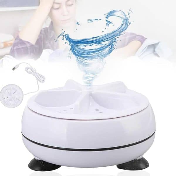 Mini Washing Machine Portable USB Ultrasonic Turbine Washer 2