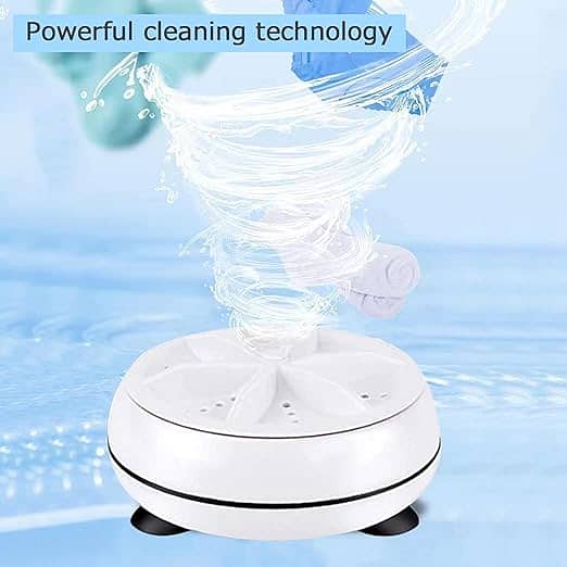 Mini Washing Machine Portable USB Ultrasonic Turbine Washer 3