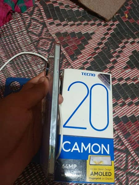 tacno camon 20 original phone Dabba charger ha all ok 10/10 condition 3