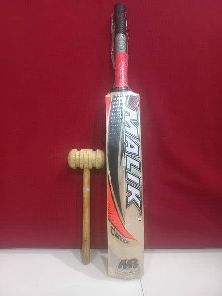 english willow hard ball bat+ hard ball +knocking hammer+cover 1