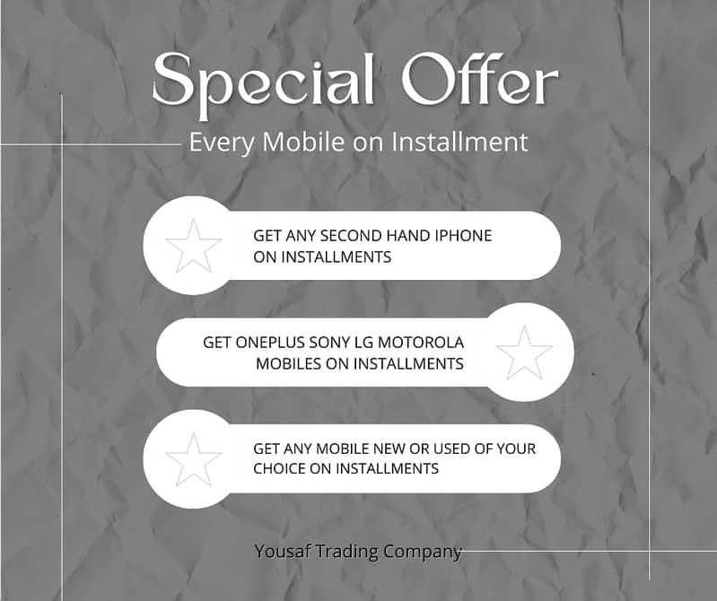 Used Mobile on Easy Installments 0