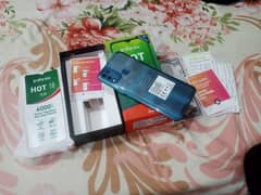 infinix hot 10 play 4 64 with box original no open no repair