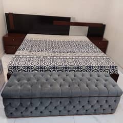 Bed side table dressing | Double bed | Wooden bed | Furniture