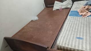 2 Single Bed With One Almost New Mattress For Sale 0