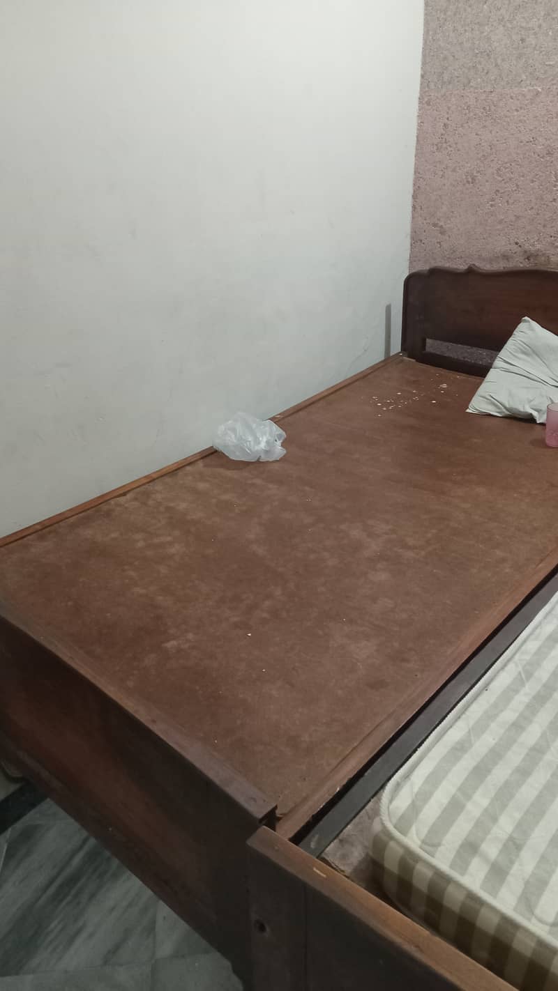 2 Single Bed With One Almost New Mattress For Sale 2