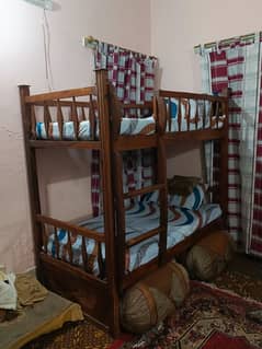 Double bed (purewood)with mattress