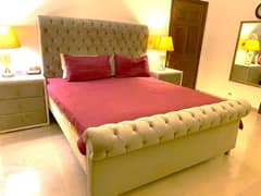 Brand new Double bed set/Side table dressing/luxury Furniture