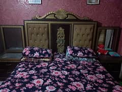 Wooden King Bed | Mattress | For Sale 0