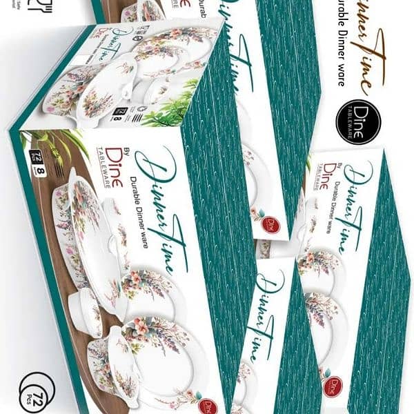 Dinner time Melamine dinner set 72 pc 4