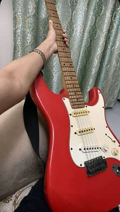 ELECA ELECTRIC GUITAR (RED) WITH AMPLIFIER