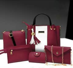 Women pu leather handbags set