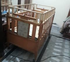 wooden baby cot