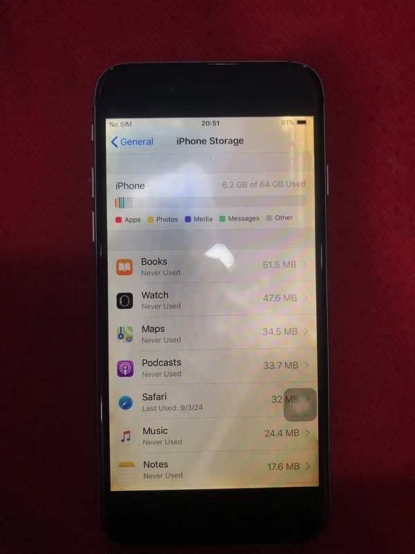 iphone 6 non pta 64gb battery health 77% 3