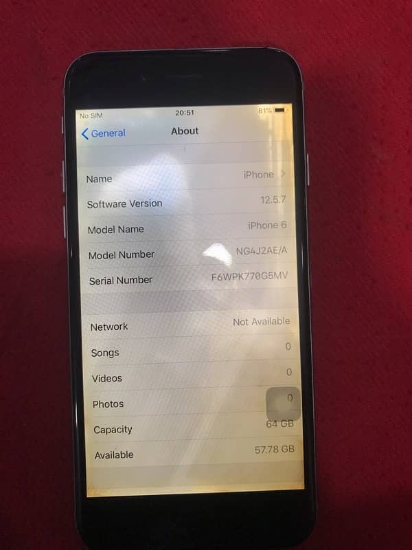 iphone 6 non pta 64gb battery health 77% 4