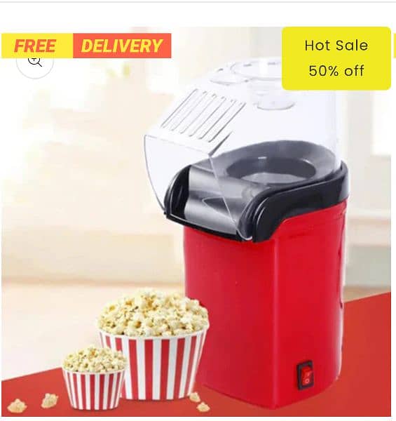 Portable Hot Popcorn Machine - Automatic Popcorn Maker 1